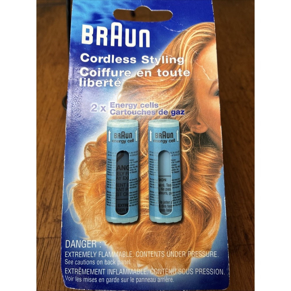 Braun Cordless Styling 2x CT Energy Cell Butane Refills Type 4542 (NEW/SEALED)